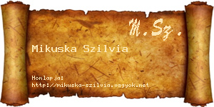 Mikuska Szilvia névjegykártya